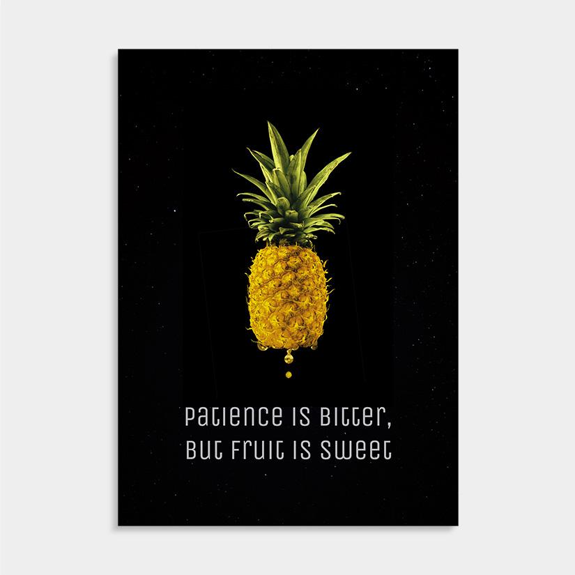 Pineapple annanas muurinrichting muurkunst