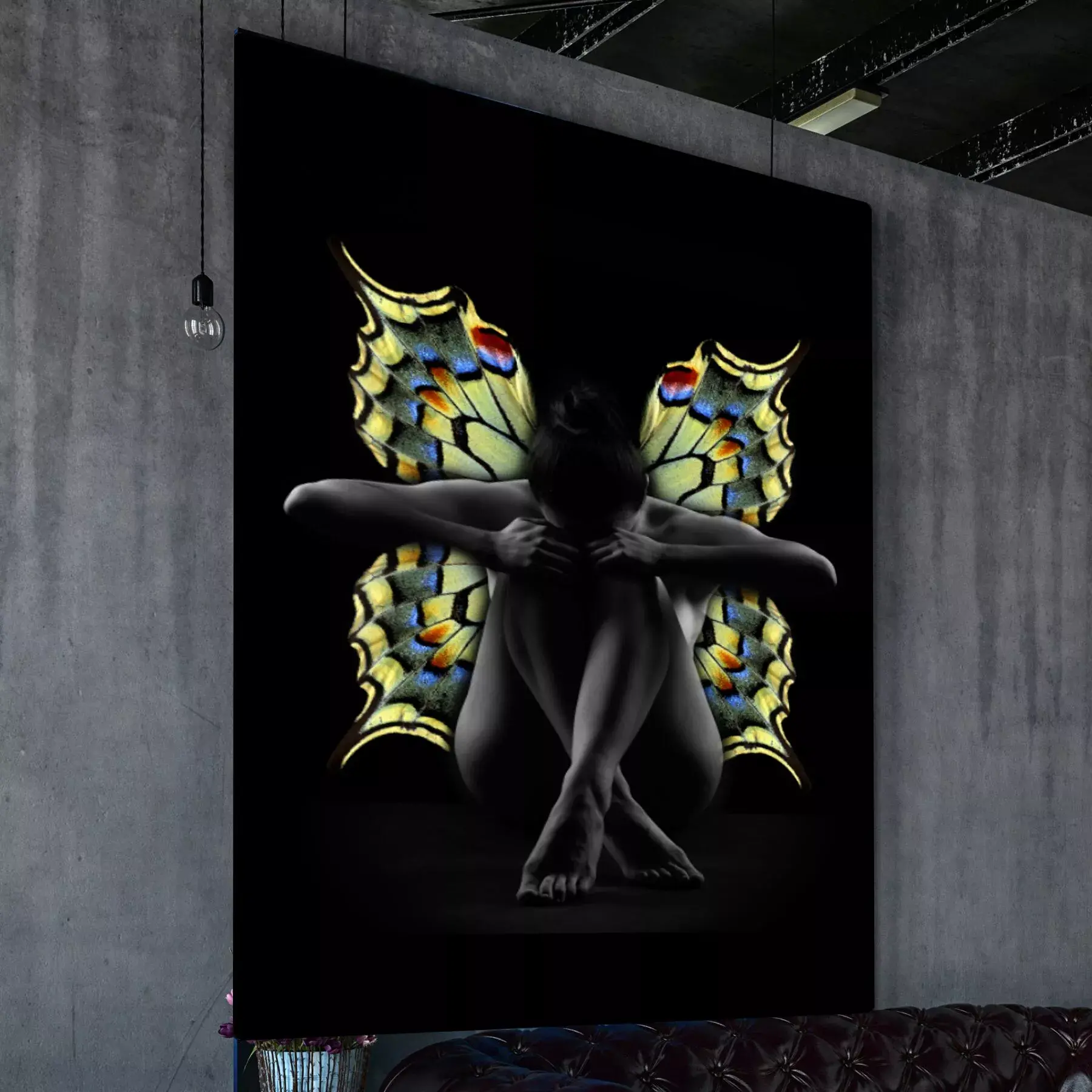 Butterfly woman Naked Nature Design Object