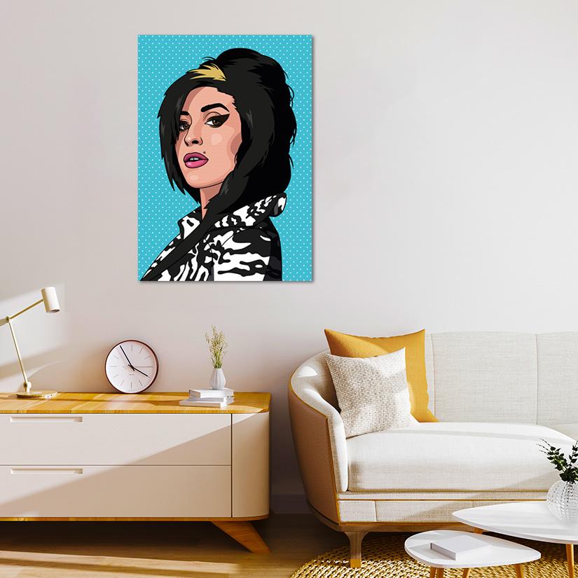 Amy Winehouse popart muur versiering interieur preview