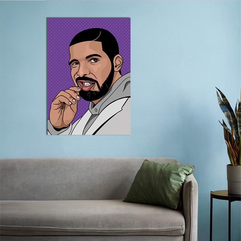 Drake wallart popart populair decoratie preview