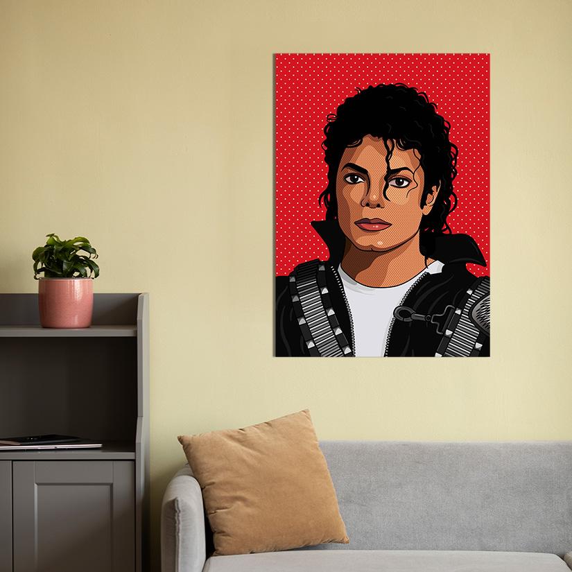 Michael Jackson popart muur decoratie preview impressie